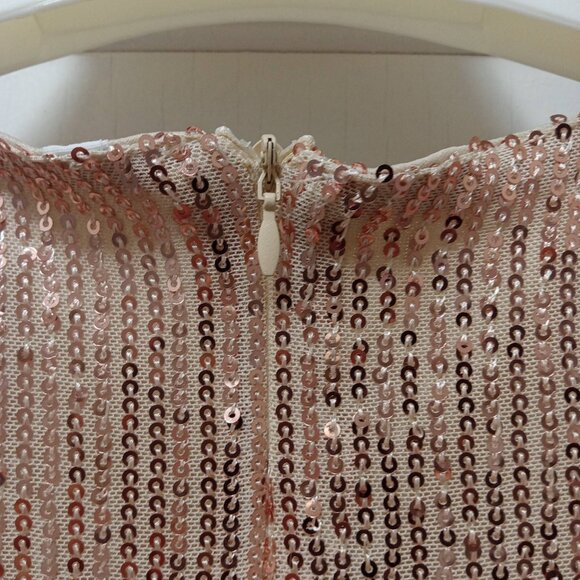 Rose Gold Sequined Formal Dress NWOT - Picture 4 of 7